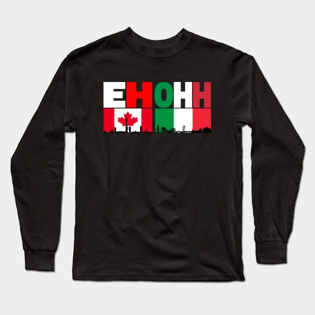 Italo Canadian - Skylines Long Sleeve T-Shirt by phredwerd